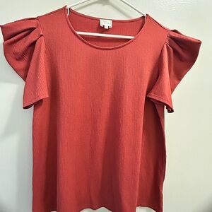 XL Elegant gathered sleeve blouse